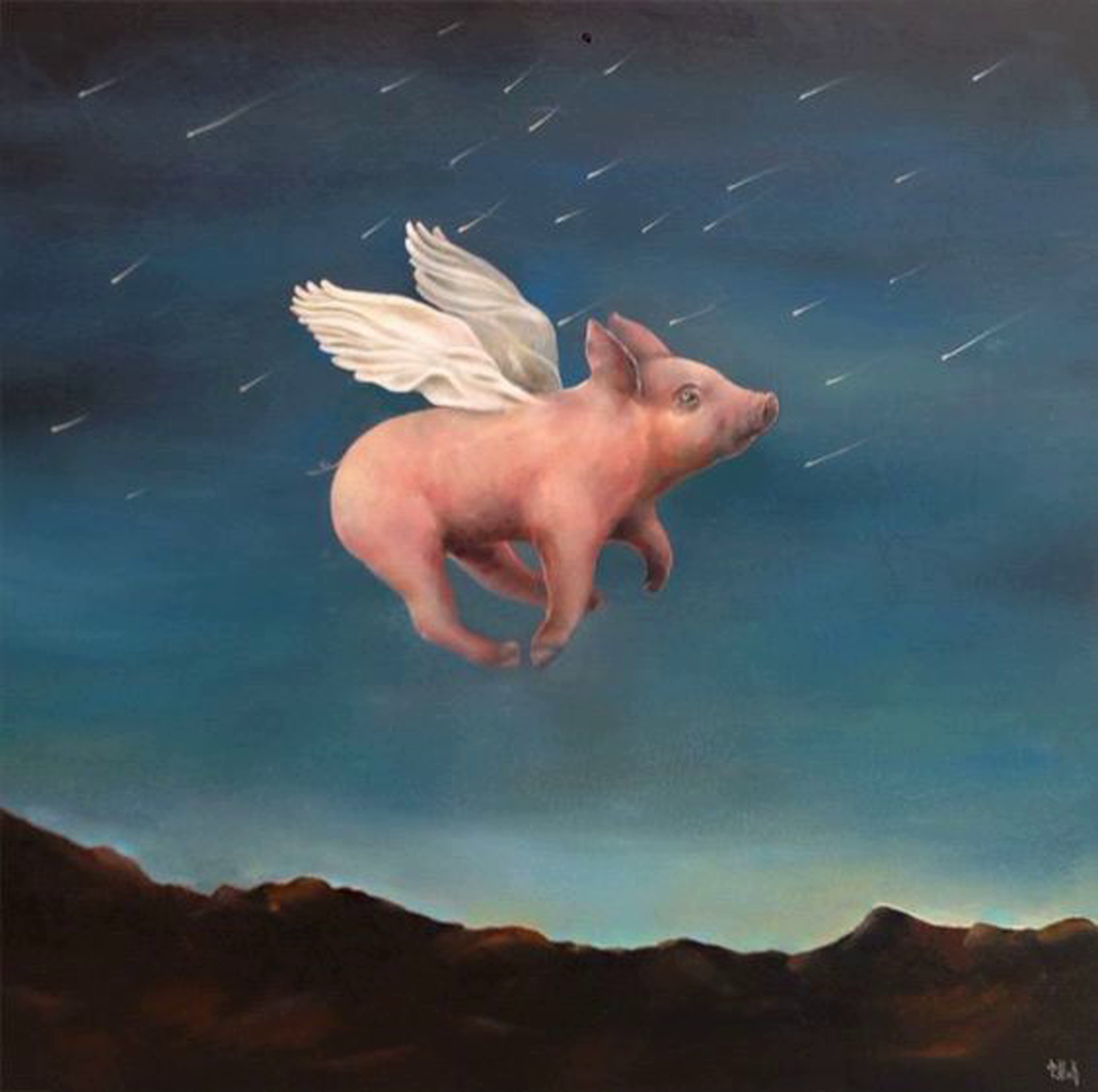 Летающие свинки картинки. Свинья с крыльями. Летающий поросёнок. Летающая свинья. Свинка с крылькрыльями.